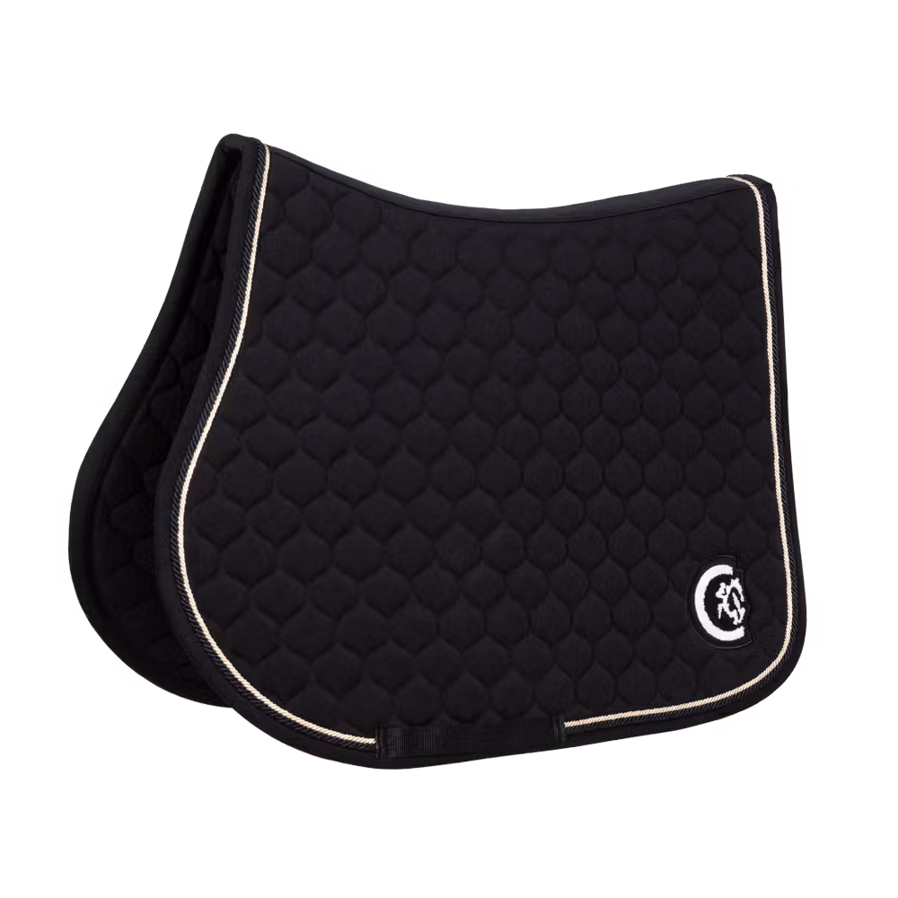 Saddle Pad onion quilt 3D logo jumping navy