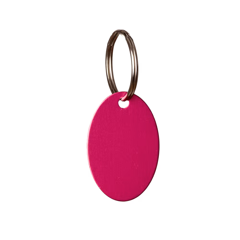 Name Plate oval size M 3,8 cm purple