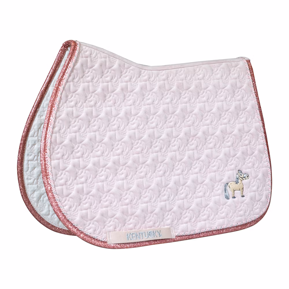 Saddle Pad unicorn head glitter pony light rose