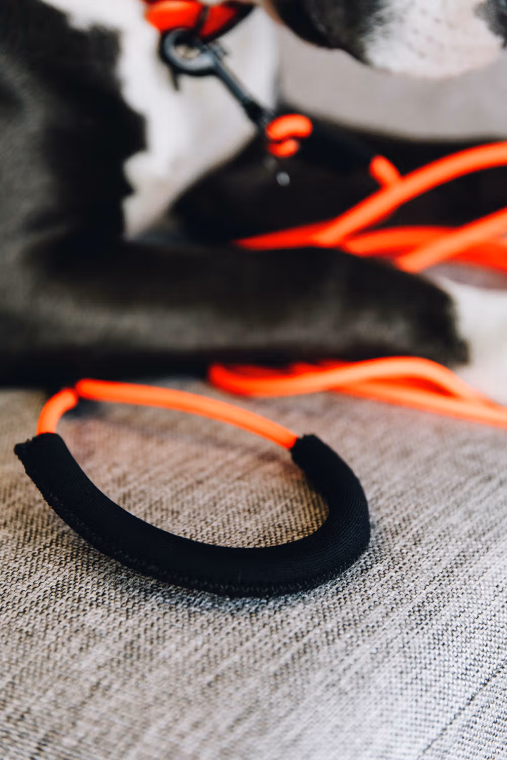 Tow Lead soft rubber neon orange 3m