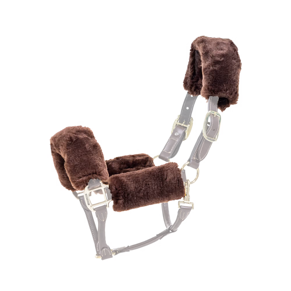 Sheepskin halter set 4 pieces black