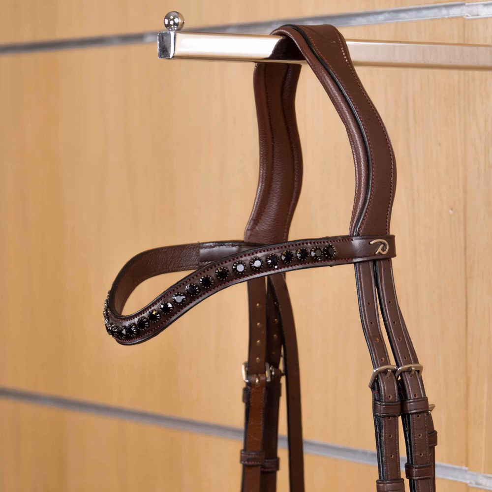 Black Swarovski V-Shaped Browband