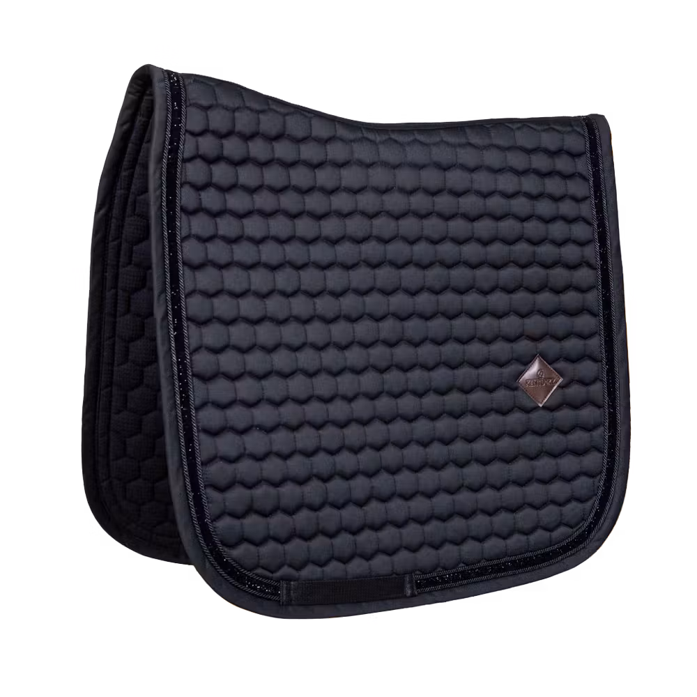 Saddle Pad glitter band dressage black