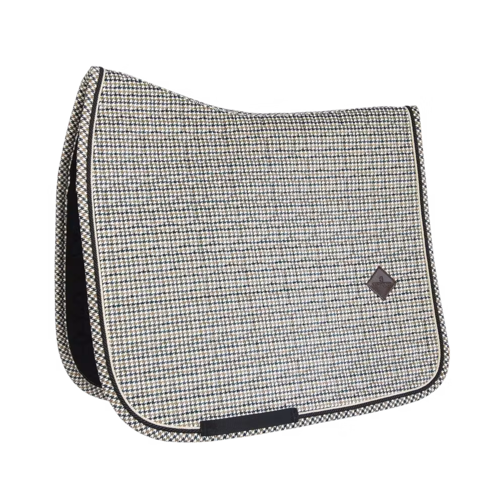 Saddle Pad Pied-de-Poule dressage beige