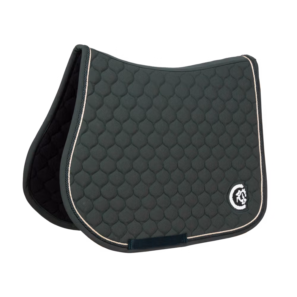 Saddle Pad onion quilt 3D logo jumping navy