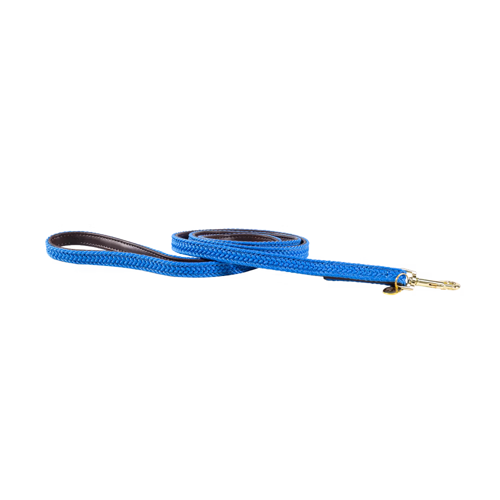 Plaited Nylon dog lead navy size S 120 cm