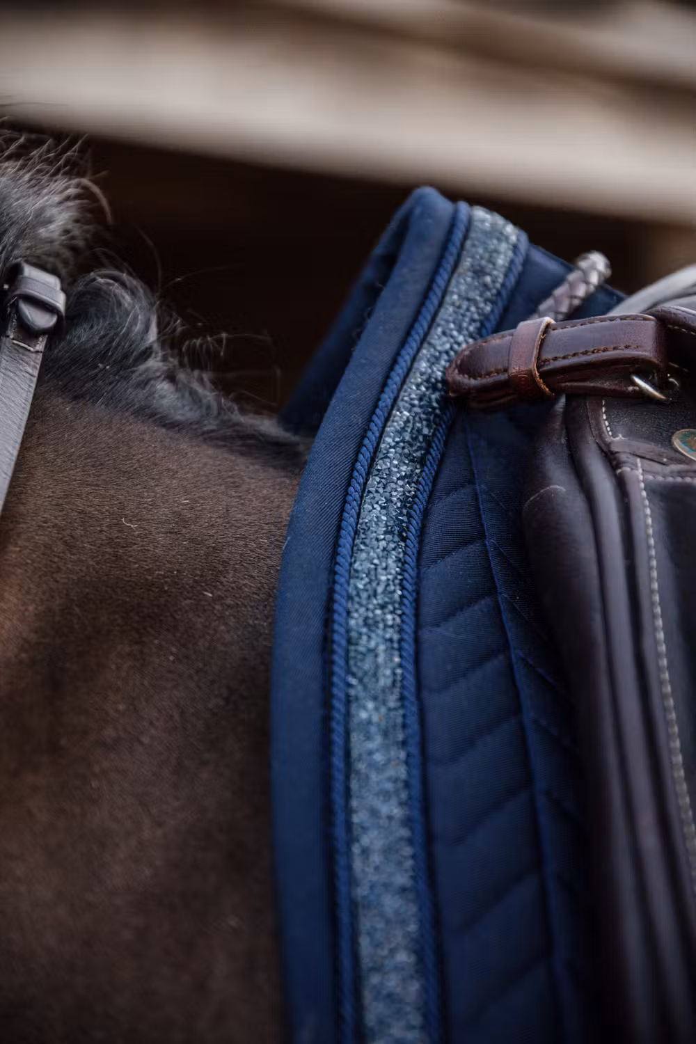 Saddle Pad glitter stone show dressage navy