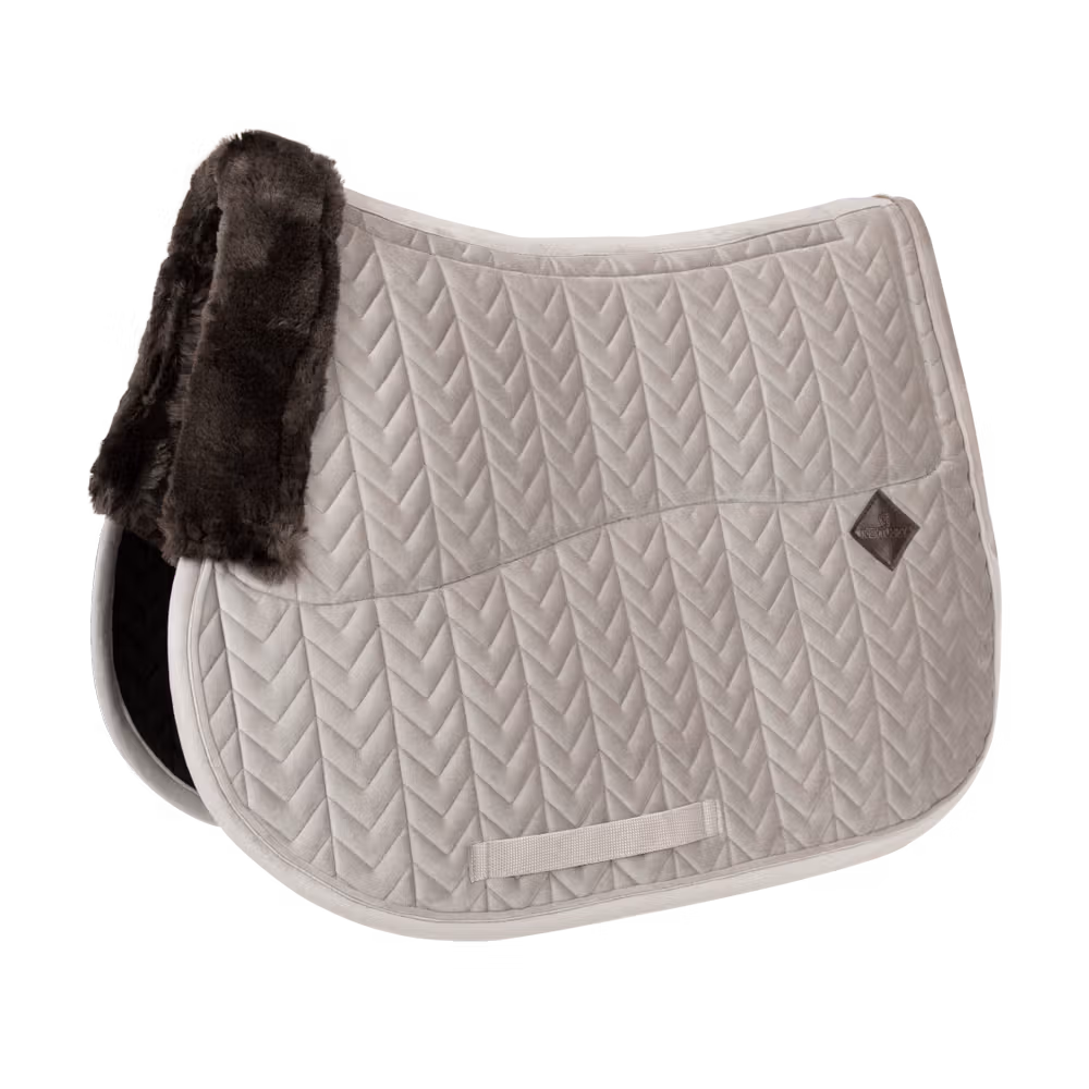 Skin Friendly Saddle Pad velvet jumping beige