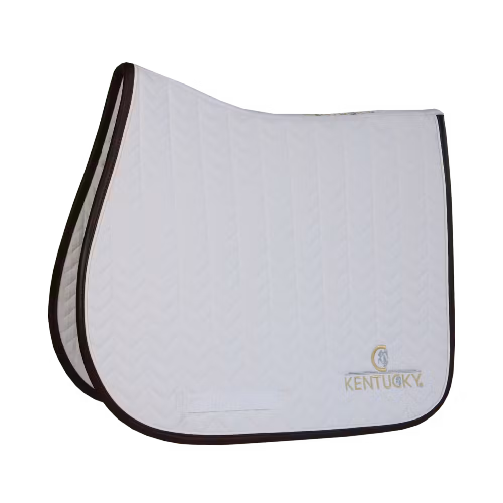 Saddle Pad leather fishbone show jumping black