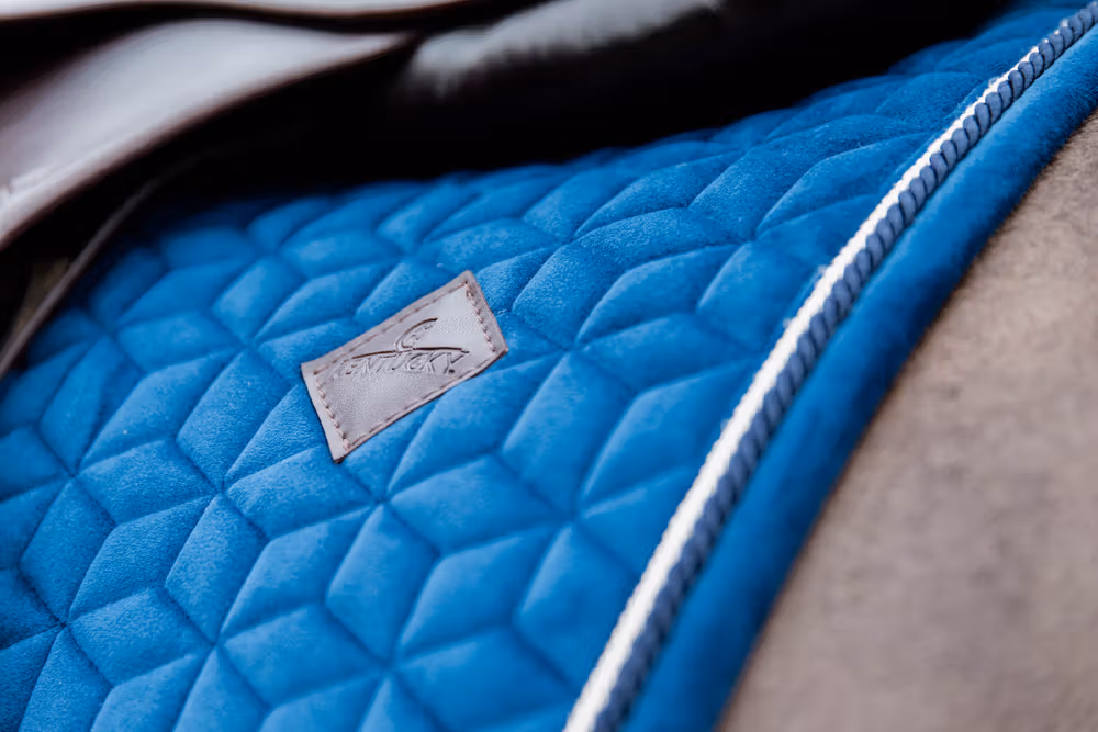 Saddle Pad basic velvet jumping cob navy