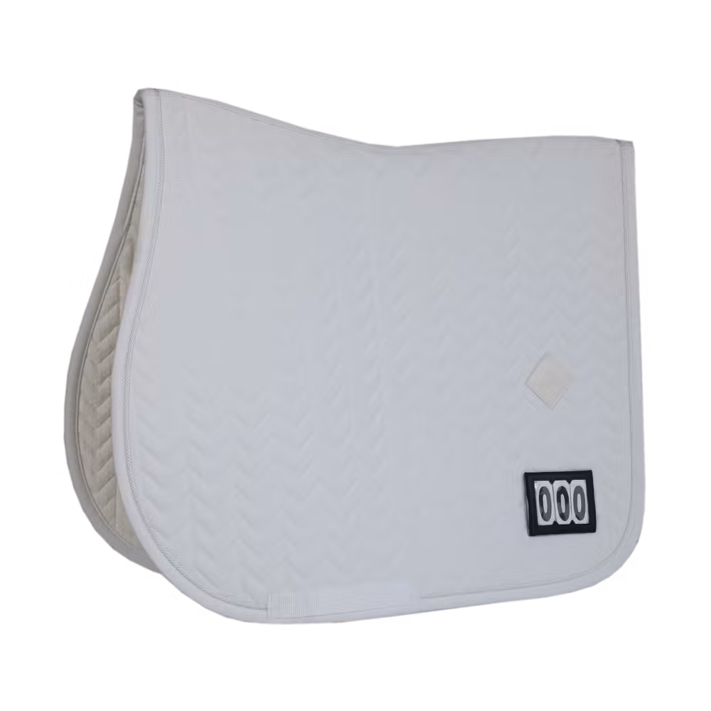 Saddle Pad fishbone competiton show jumping white