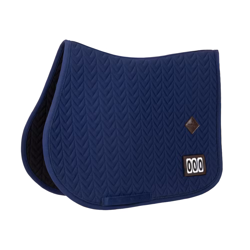 Saddle Pad fishbone competiton with 2 numbers show jumping black