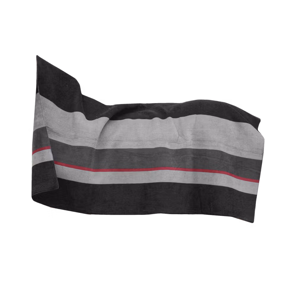 Heavy Fleece rug square stripes brown/beige 210x200cm