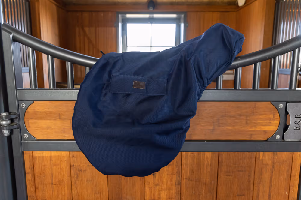 Saddle cover waterproof show jumping navy