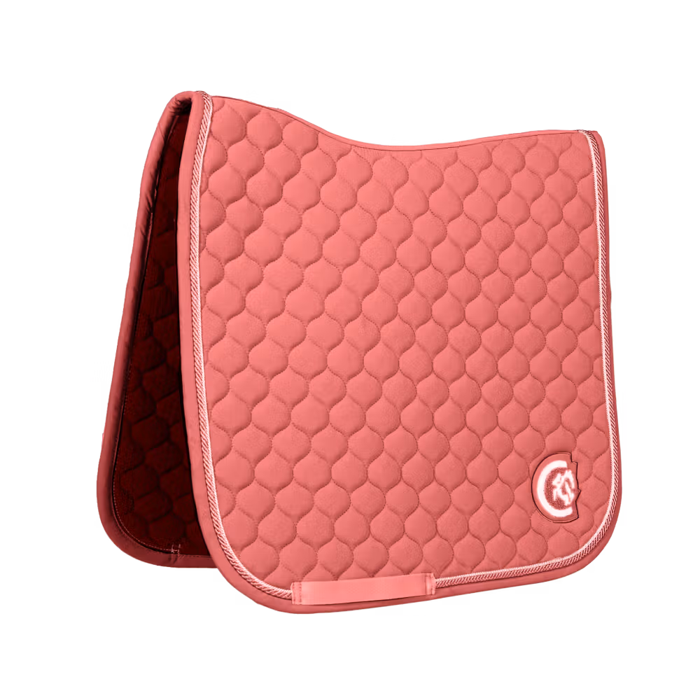 Saddle Pad onion quilt 3D logo dressage navy