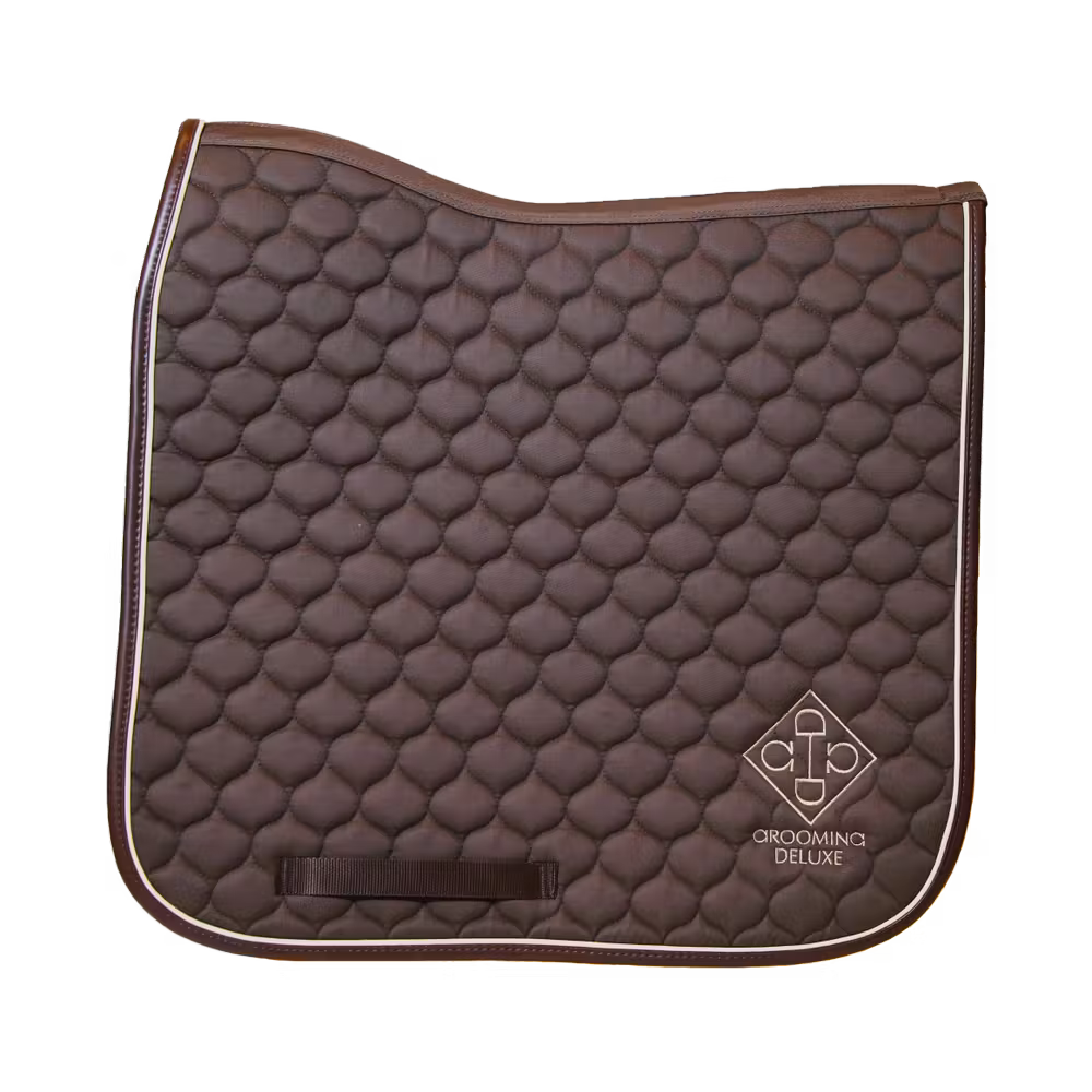 Saddle Pad grooming deluxe dressage brown