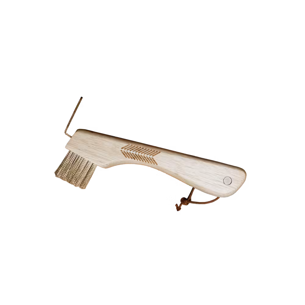 Hoof pick with metal bristle & magnet