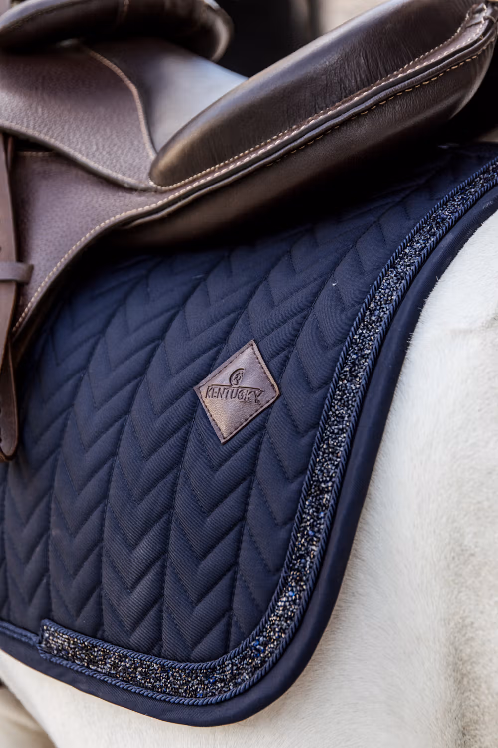 Saddle Pad glitter stone pony navy