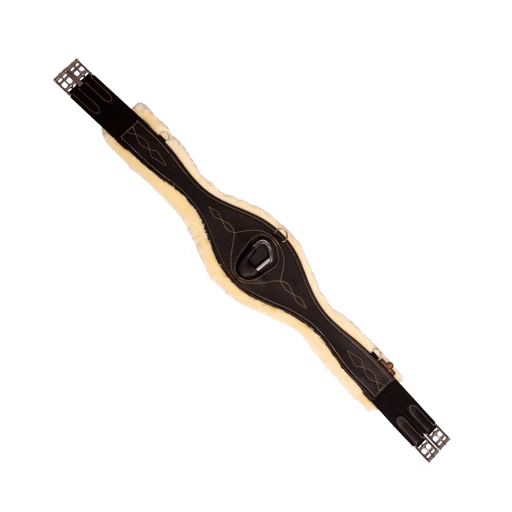 Sheepskin anatomic girth brown 130 cm