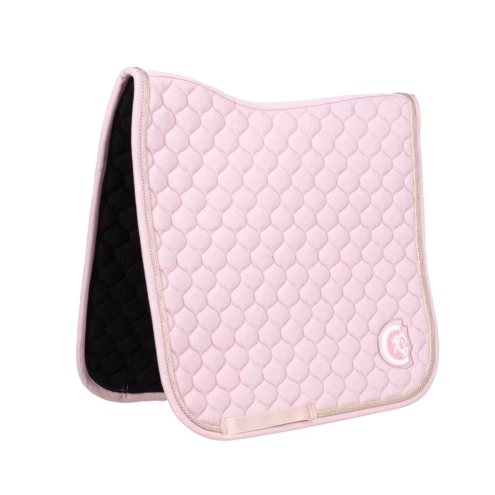 Saddle Pad onion quilt 3D logo dressage navy