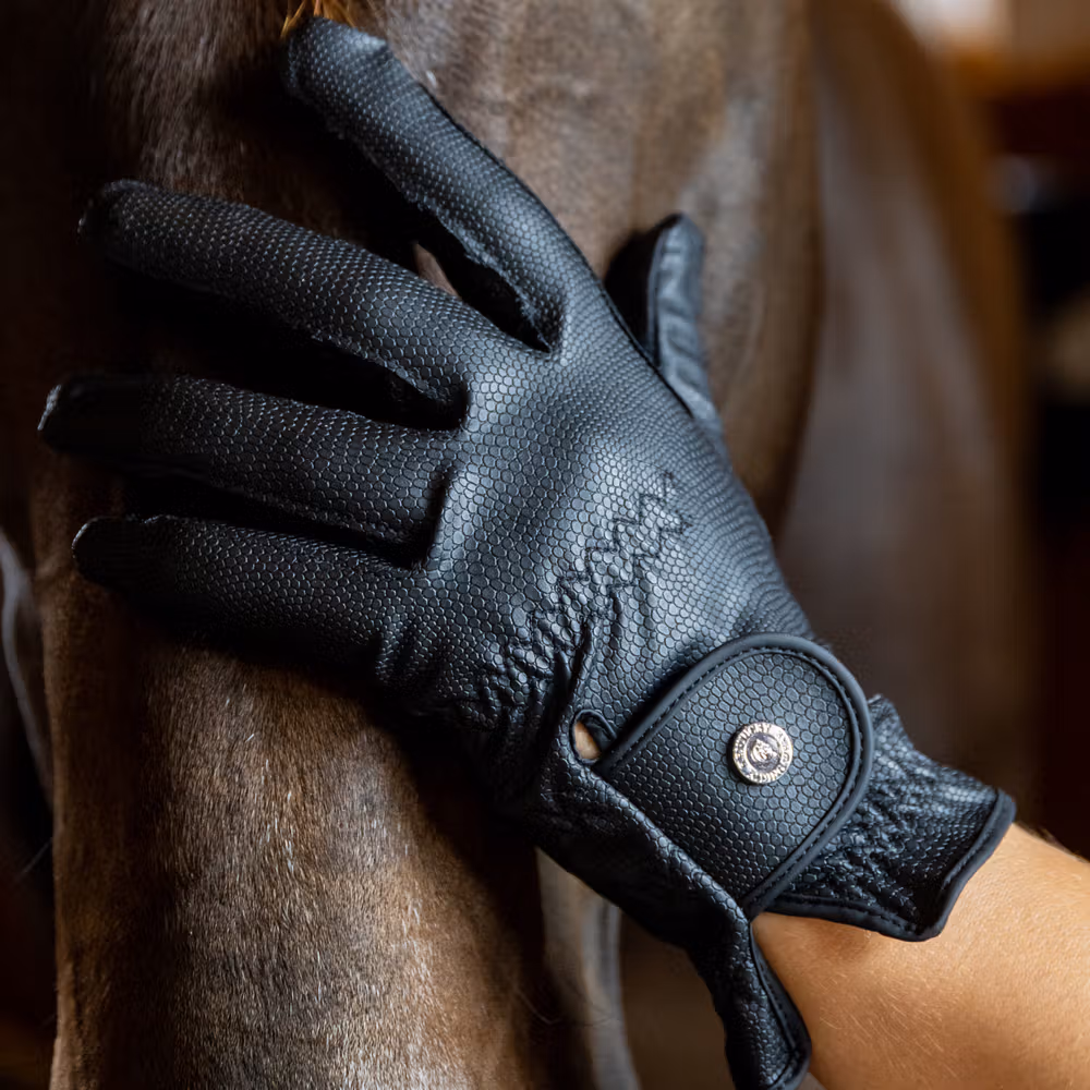 Riding gloves grip black size 8