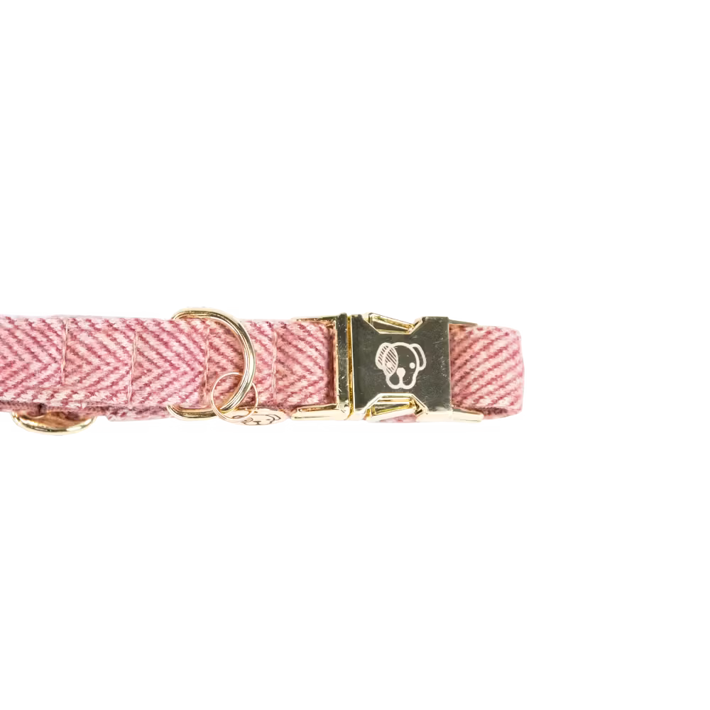 Dog Collar wool light-pink XL'45-75cm