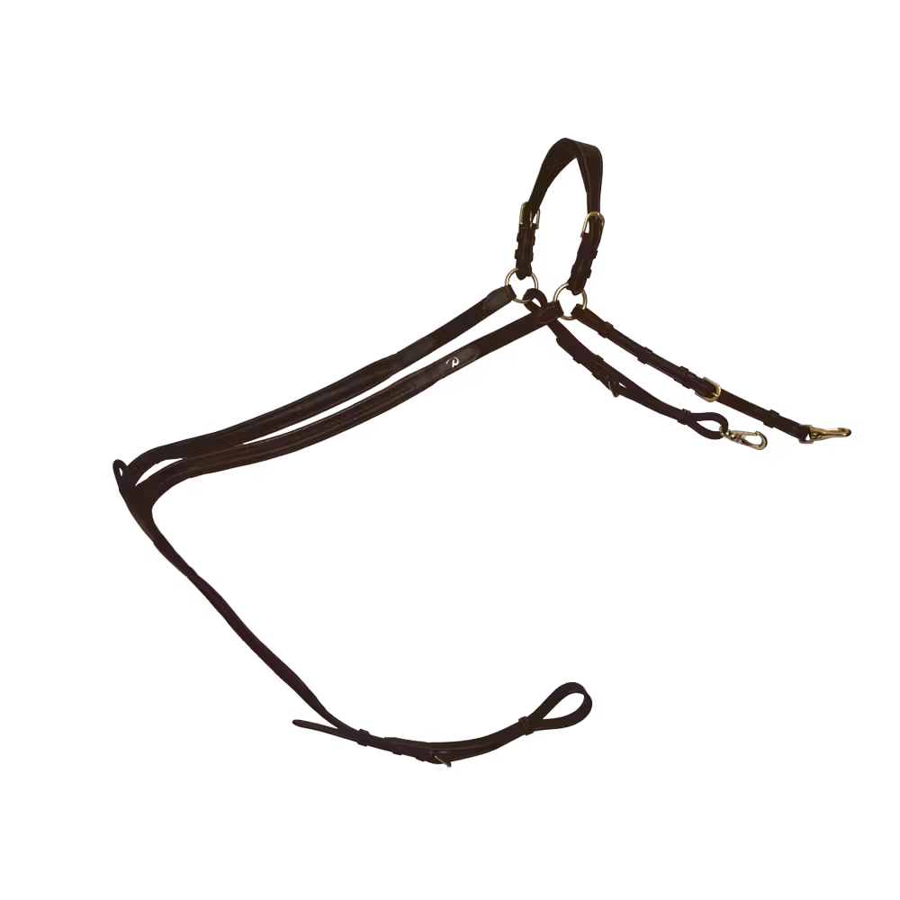 Plaited Bridge breastplate BROWN Pony