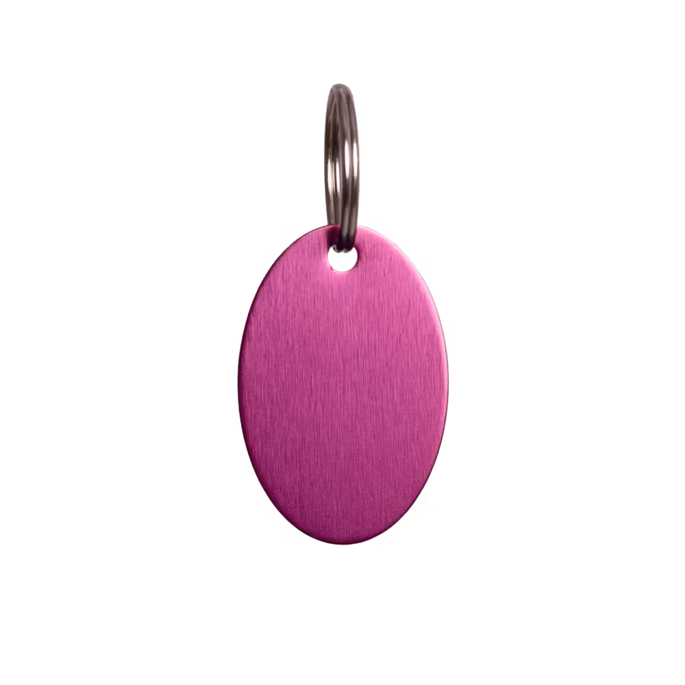 Name Plate oval size M 3,8 cm purple