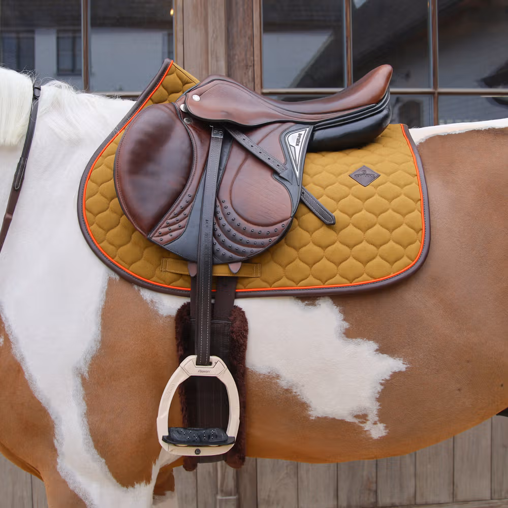 Saddle Pad onion quilt leather neon jumping kaki