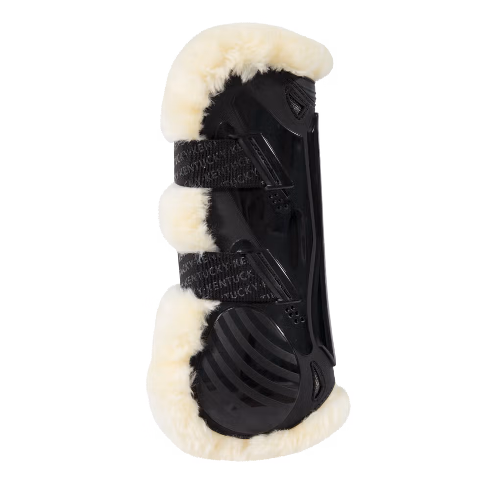 Vegan Sheepskin Tendon Boots bamboo Elastic black S