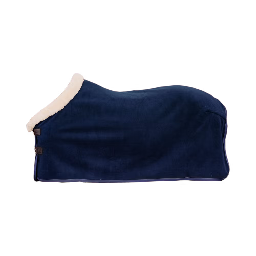 Fleece rug show 'heavy' navy 145-6'6