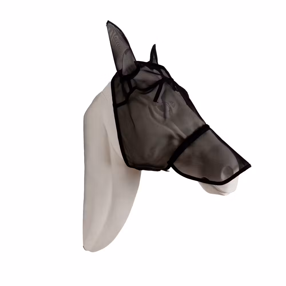 Fly mask classic with ears and nose black Full