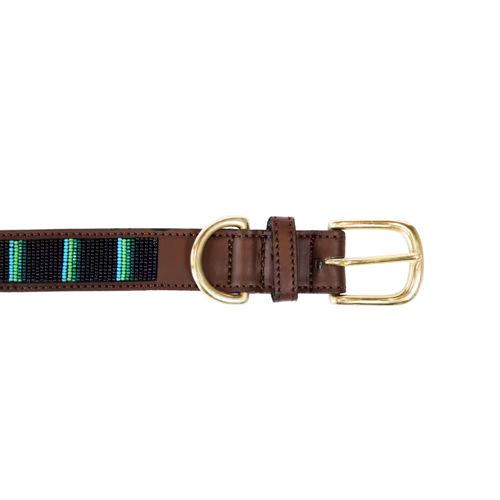 Dog collar handmade pearls silver XL 71cm
