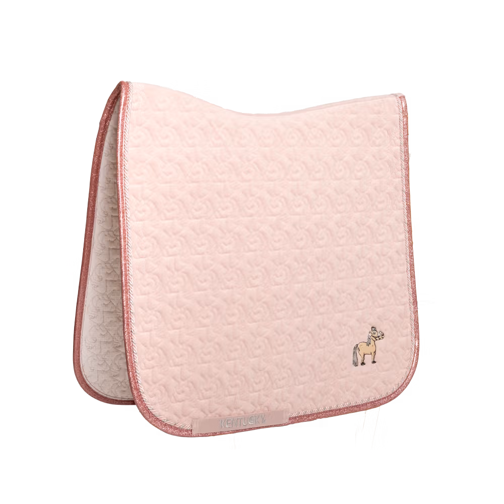 Saddle Pad unicorn head glitter dressage light rose
