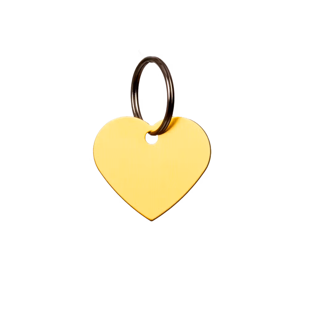 Name Plate heart size S 2,5cm old rose