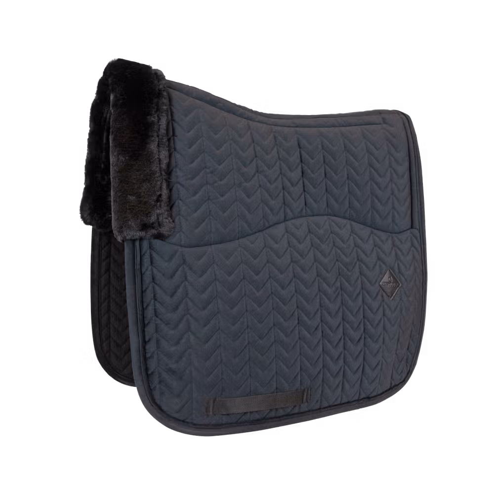 Skin Friendly Saddle Pad velvet dressage pine green