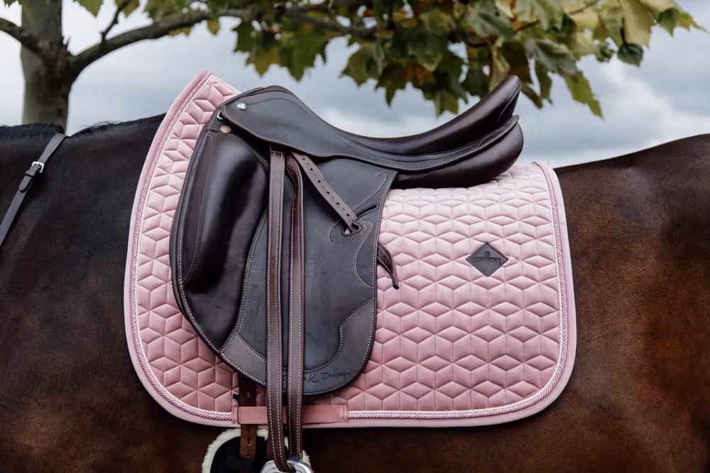 Saddle Pad velvet dressage old rose