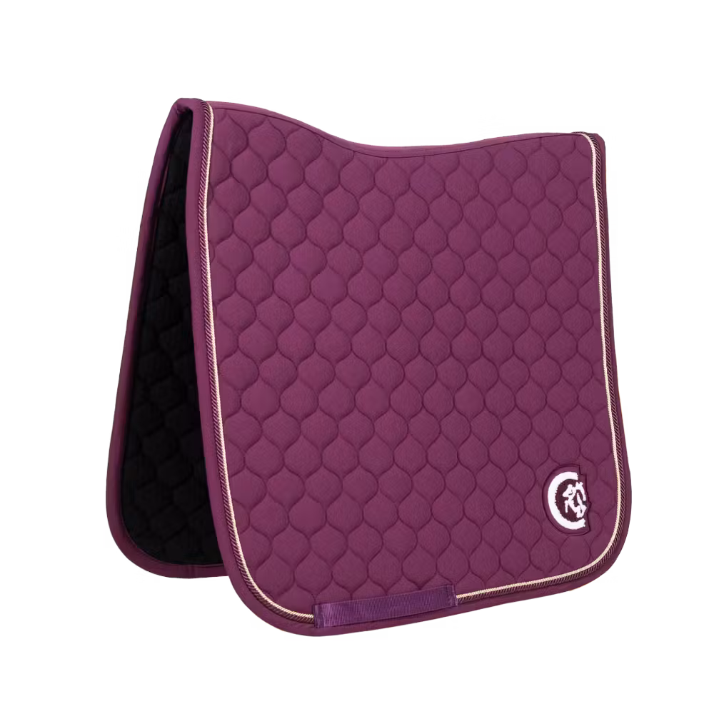 Saddle Pad onion quilt 3D logo dressage navy
