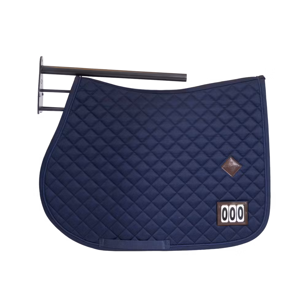 Saddle rack metal with saddle pad holder steel black
