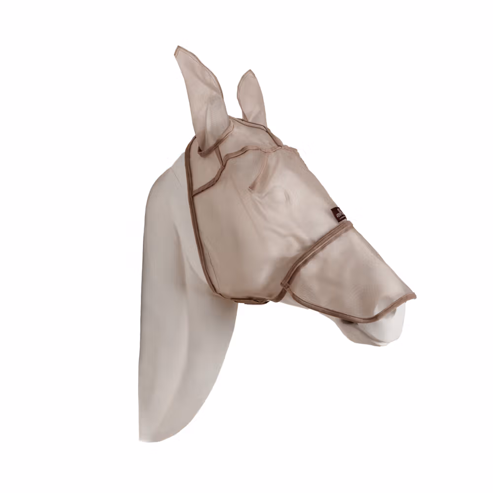 Fly mask classic with ears and nose black Full
