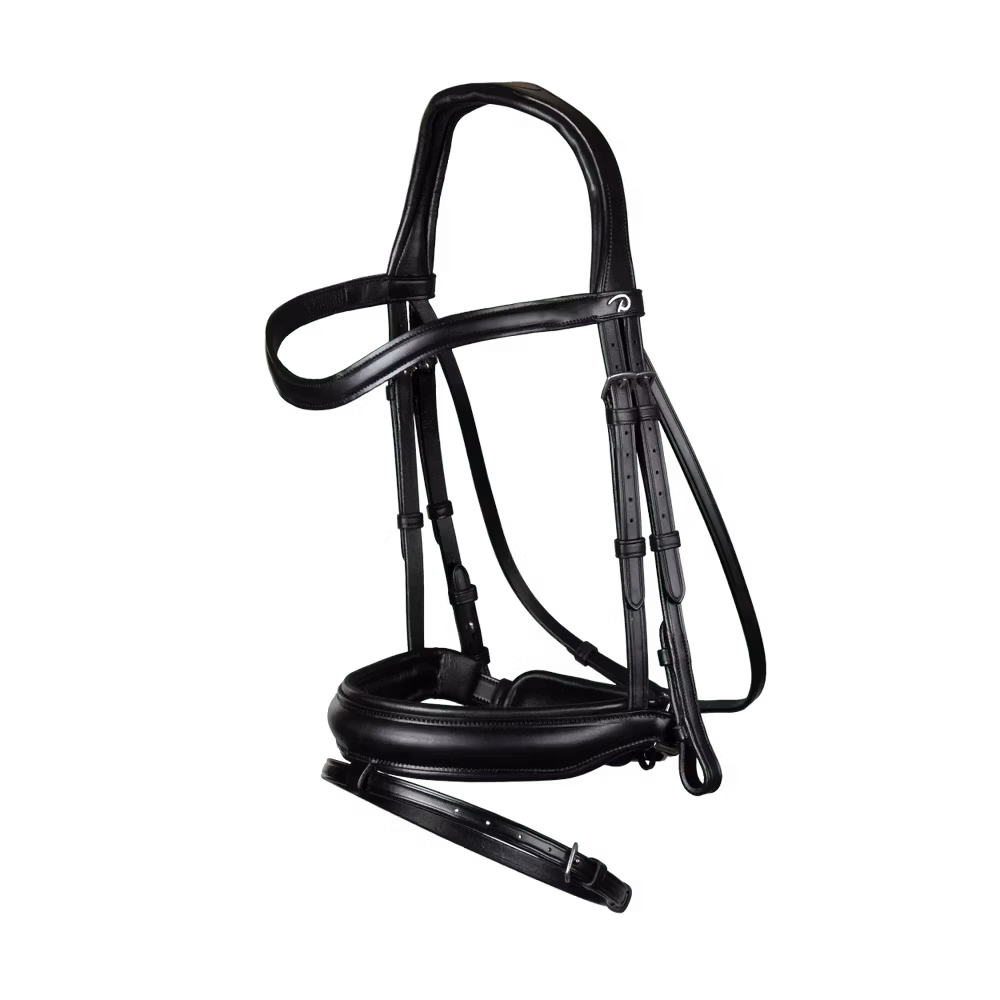 Matte Medium Crank Noseband Bridle With Flash