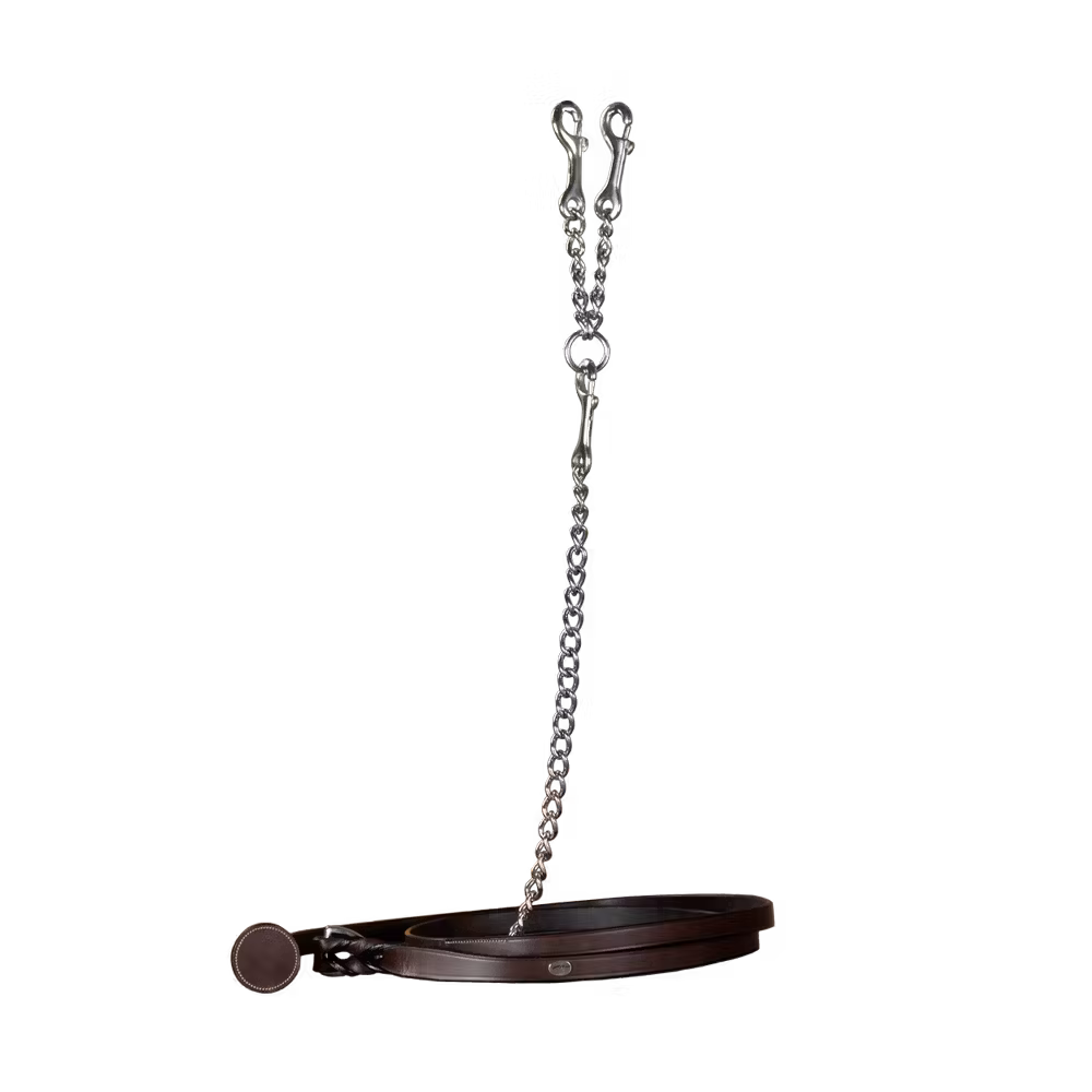 Leather Lead With Chain