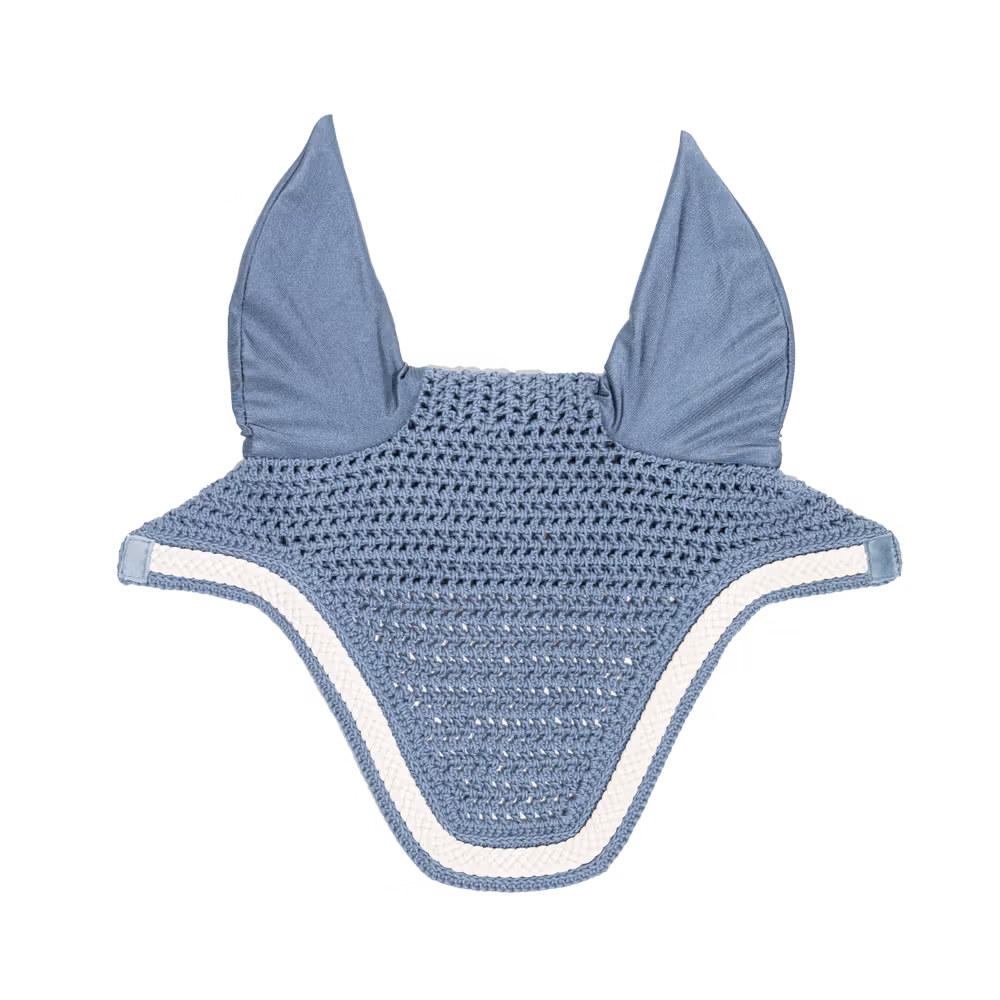 Fly veil Wellington with plaited cord navy Full