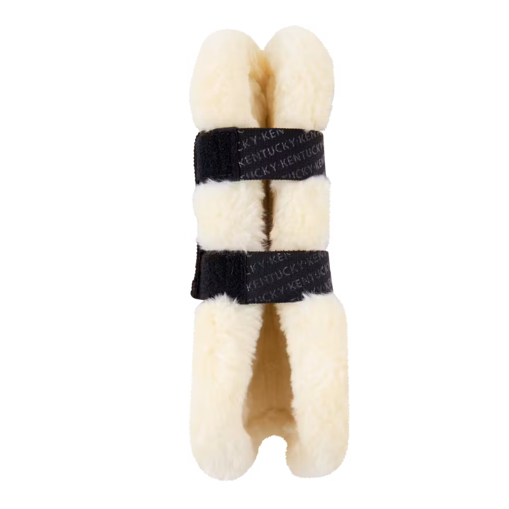 Vegan Sheepskin Tendon Boots Velcro brown M