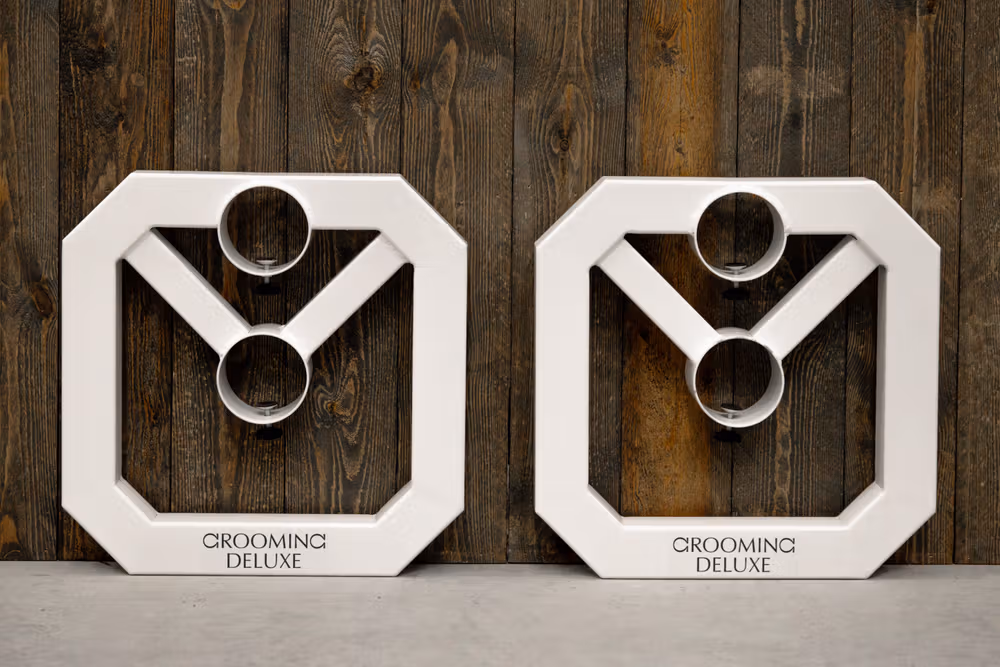 Aluminiumn Square Cavaletti set of 2 white