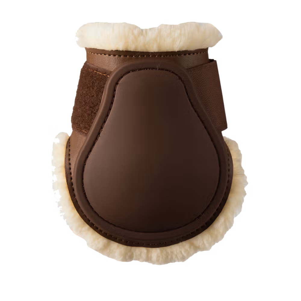 Sheepskin young horse boots brown