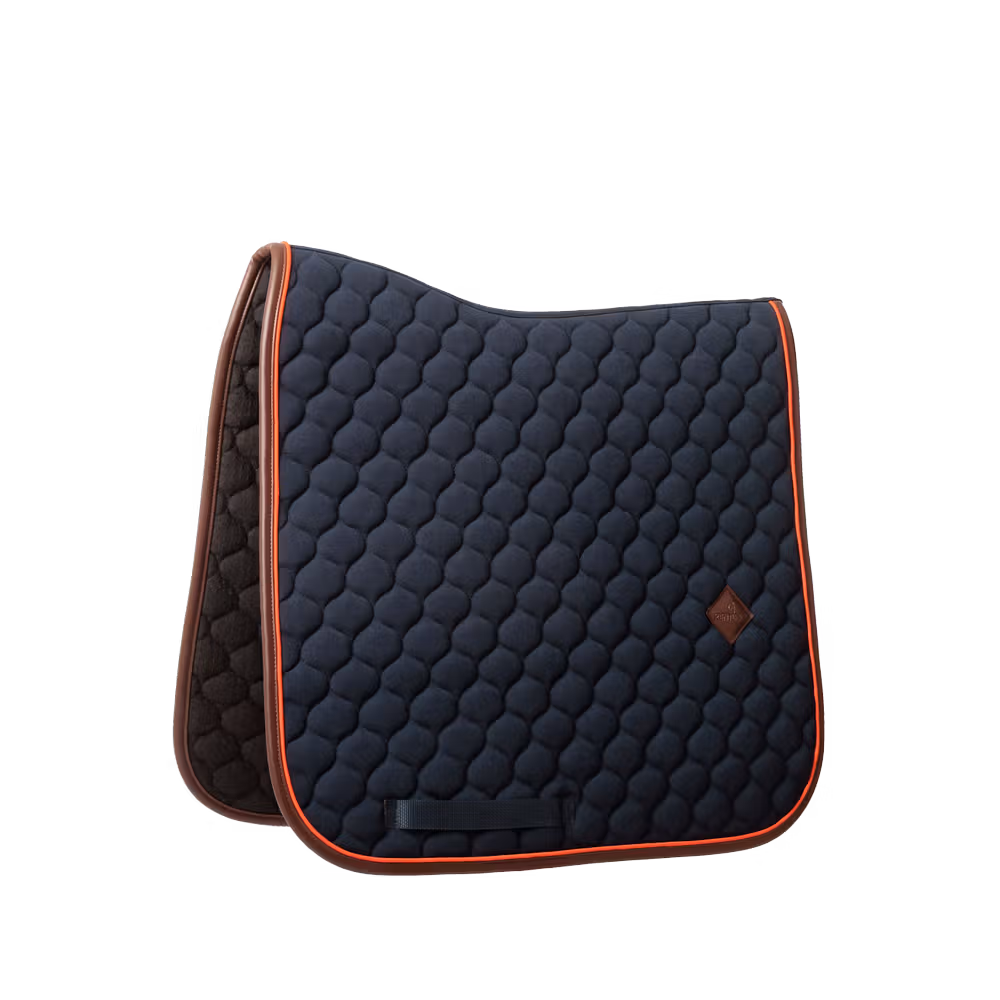 Saddle Pad onion quilt leather neon dressage old rose