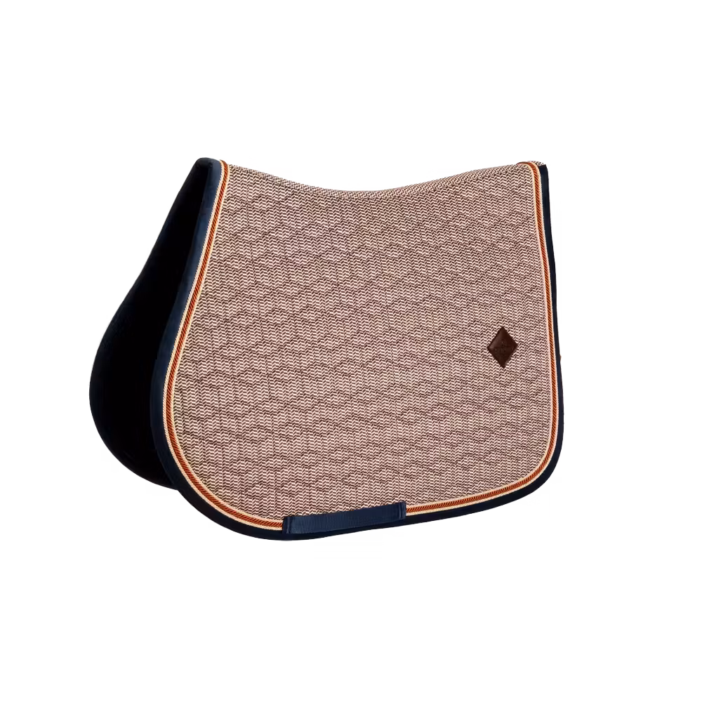 Saddle Pad pied-de-poule jumping bordeaux navy