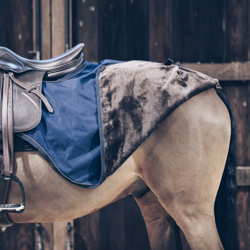 Riding rug all weather navy 160 gram large