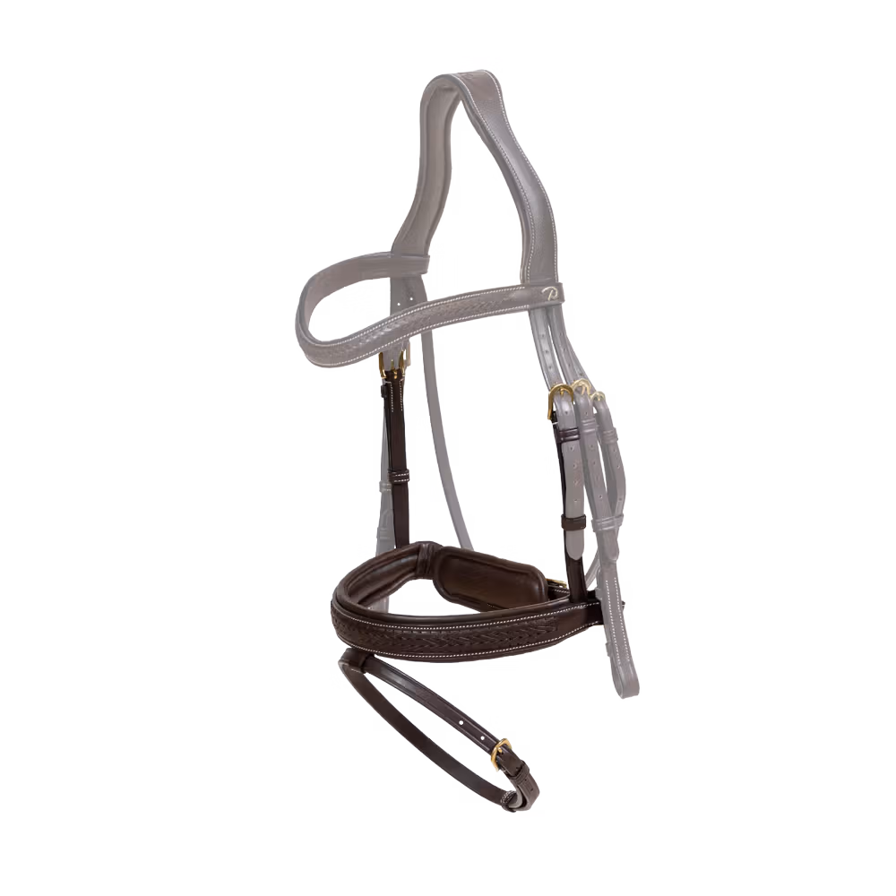 Plaited Noseband Pull Back Black Full D Collection
